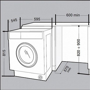 Встраиваемая стиральная машина WHIRLPOOL BI WMWG 71484E