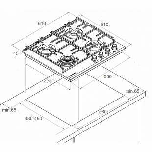 Варочная панель KUPPERSBERG FS 63 X