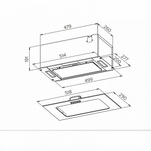 Вытяжка HOMSAIR CROCUS PUSH 52 БЕЖЕВЫЙ