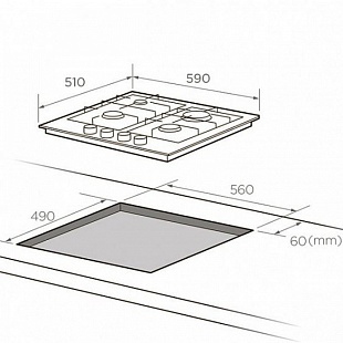 Газовая варочная панель MIDEA MG 697 TX