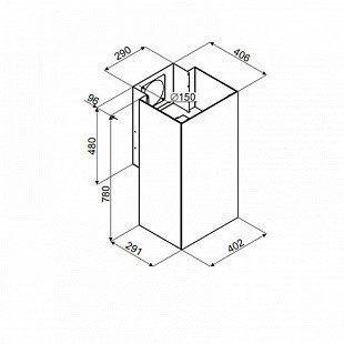 Вытяжка MAUNFELD BATH 402 ЧЁРНЫЙ