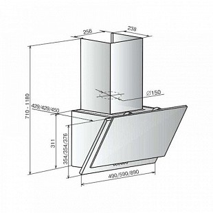 Вытяжка ELIKOR РУБИН STONE S4 60П-700-Э4Г ТОП.МОЛОКО/SANDED SAHARA 4