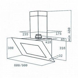 Вытяжка TEKA DVT 680 B