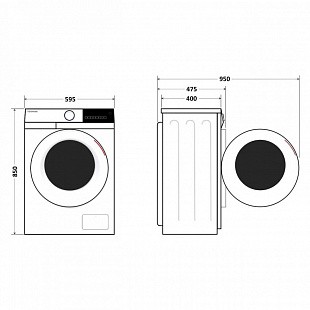 Стиральная машина узкая TOSHIBA TW-BN80C4RU(WK)