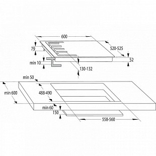 Газовая варочная панель GORENJE GW 642 CLB