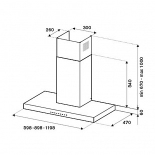 Вытяжка BERTAZZONI KT90MAS1NEC