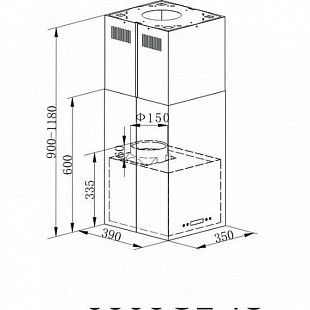 Вытяжка MAUNFELD BATH LIGHT (ISLA) 35 НЕРЖАВЕЙКА