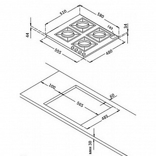 Варочная панель KORTING HG 660 CRB