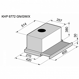 Вытяжка KORTING KHP 6772 GN