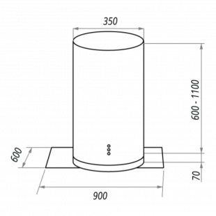 Вытяжка MAUNFELD BERTA PLUS 90 INOX GLASS