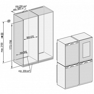 Встраиваемый холодильник LIEBHERR SBSWGW 99I5