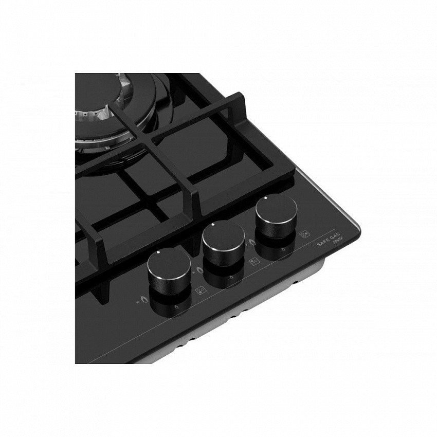 Газовая варочная панель MEFERI MGH453BK GLASS POWER