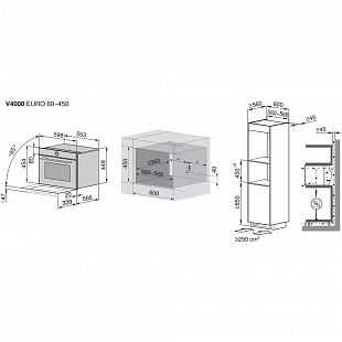Встраиваемая микроволновая печь V-ZUG CombiMiwell V4000 45 CM4T-24025 (черное стекло)