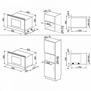 Встраиваемая микроволновая печь SMEG MP322X1