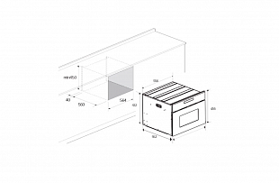 Электрический духовой шкаф MEFERI MEO608BK MICROWAVE