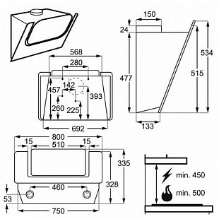 Вытяжка ELECTROLUX EFV80465OW