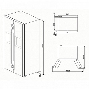 Холодильник SMEG SBS63NED