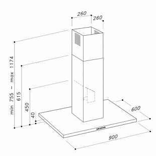 Вытяжка SIRIUS SIL24TCW 90