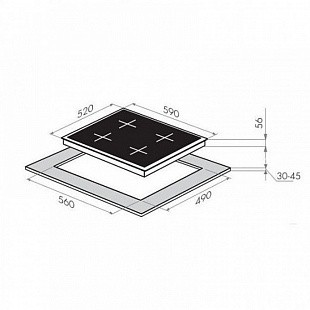 Индукционая варочная панель MAUNFELD MVI59.2FL-WH