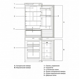 Встраиваемый холодильник LEX LBI177.2D