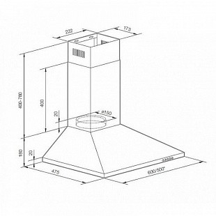 Вытяжка GRAUDE DHP 50.0 W