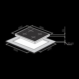 Газовая варочная панель MAUNFELD MGHG.64.76W