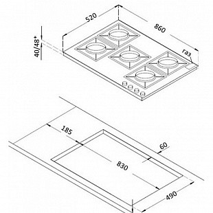 Варочная панель KORTING HGG 9835 CTB