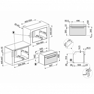 Встраиваемая микроволновая печь SMEG SF4101MS1