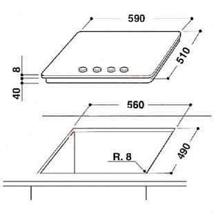 Газовая варочная панель WHIRLPOOL AKT 6414/NB