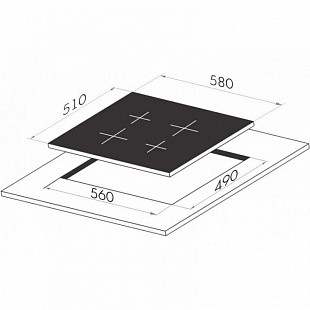 Электрическая варочная панель MAUNFELD MVI59.4HZ.2BT-WH