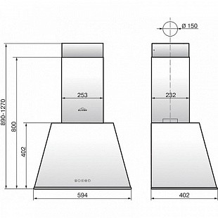 Вытяжка ELIKOR ГАММА 60П-650-Э3Д КРЕМОВЫЙ/БРОНЗОВЫЙ