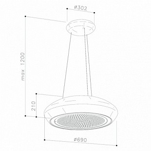 Вытяжка SIRIUS SILT26 DERUTA SILVER