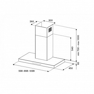 Вытяжка BERTAZZONI MASTER KT60P1XV