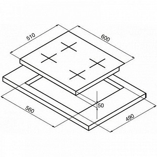 Варочная панель KORTING HK 6355 X