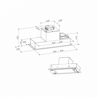 Вытяжка SIRIUS SL903P70