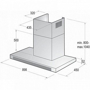 Вытяжка GORENJE GHT 93 X