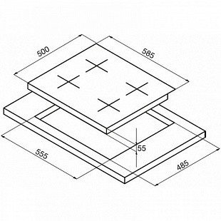 Варочная панель KORTING HG 695 CTW