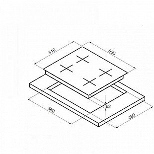 Варочная панель KORTING HK 6205 BW