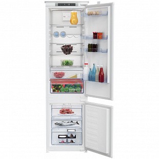 Встраиваемый двухкамерный холодильник Beko BCNA306E3S белый