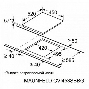 Варочная панель MAUNFELD CVI453SBBG