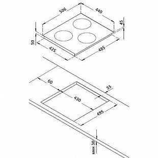 Варочная панель KORTING HI 42031 BW