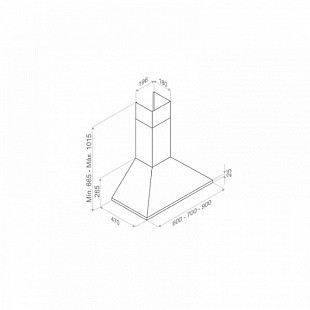 Вытяжка PANDO P-221/90 INOX V.730 ECS