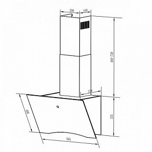 Вытяжка WEISSGAUFF ASSY 60 TC WH