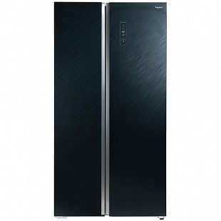 Холодильник Side-by-Side Бирюса 541 TBG, текстурированное черное стекло