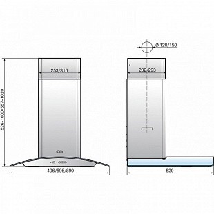 Вытяжка ELIKOR АМЕТИСТ 60Н-430-К3Д НЕРЖ/ТОНИР