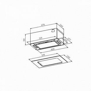 Вытяжка HOMSAIR CROCUS 52RD ЧЕРНЫЙ