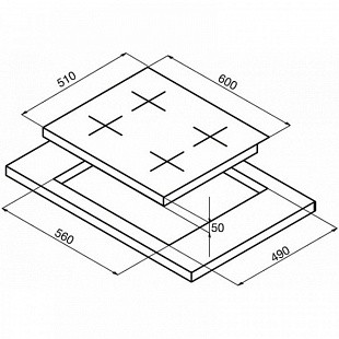 Варочная панель KORTING HK 6355 B