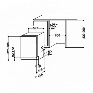 Встраиваемая посудомоечная машина WHIRLPOOL ADG 9673 A++ FD