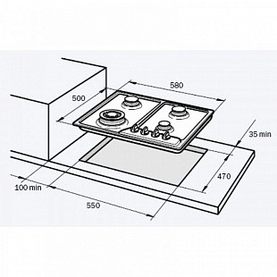 Газовая варочная панель DELONGHI BS 46 ASV GU